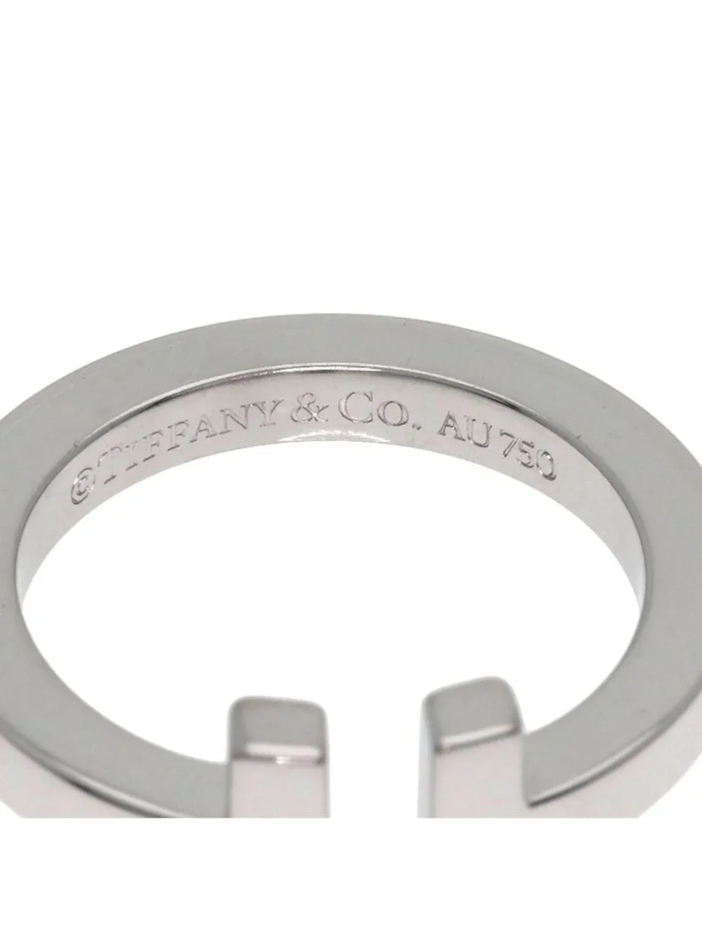 Tiffany & Co T Wire Ring 18k White Gold